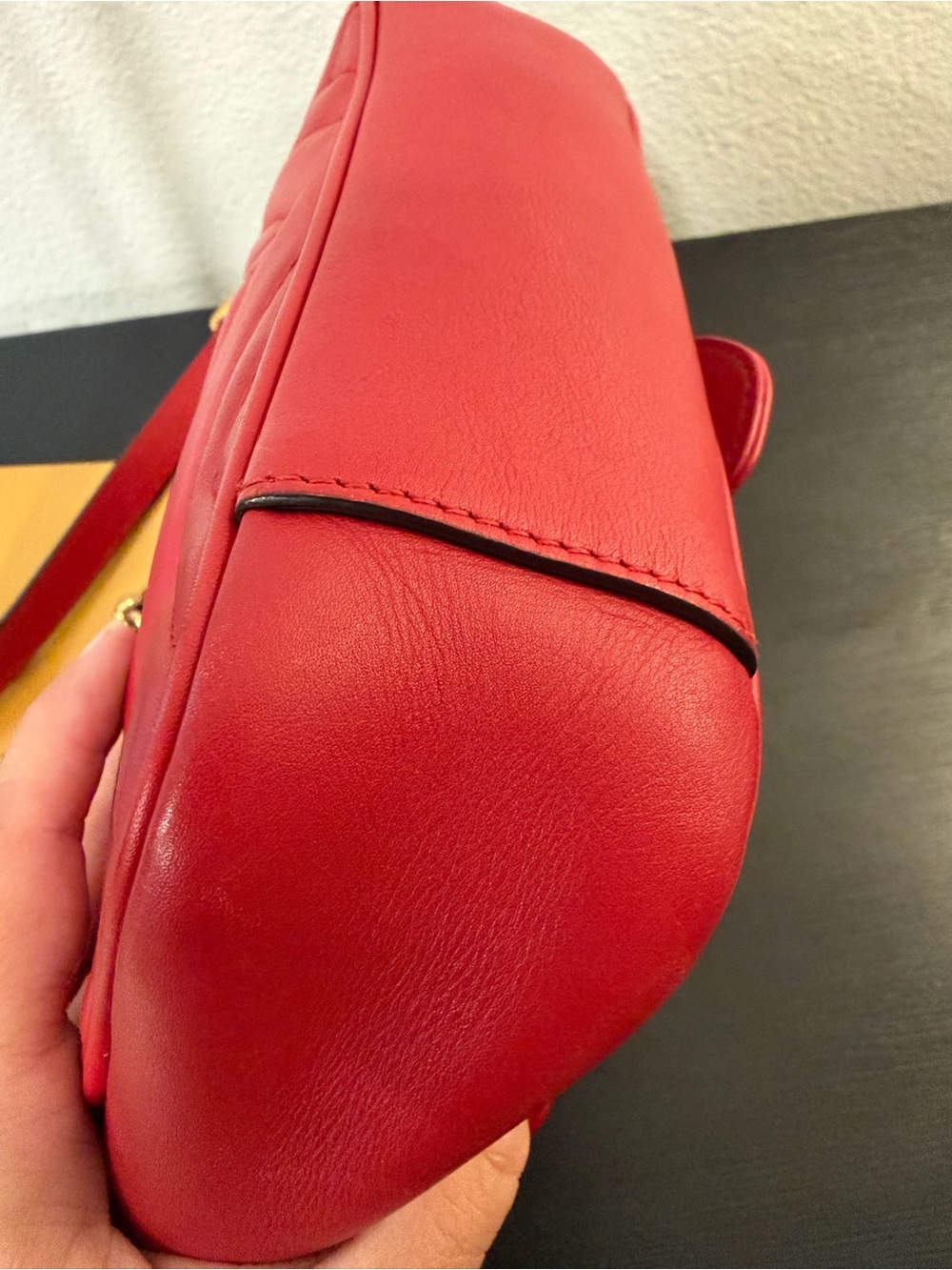 Gucci GG Marmont Small Shoulder Bag in Red - Picture 6 of 16